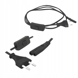 Kabel sieciowy zasilający 3m z wyłącznikiem - ósemka (LX7990-3)
