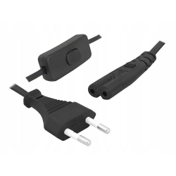 Kabel sieciowy zasilający 1.5m z wyłącznikiem - ósemka (LX7990 1,5)