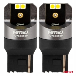 Żarówki LED CANBUS PRO series 7440 W21W 4x3030 SMD 12V 24V AMIO-03589 2szt