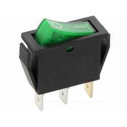 Przełącznik MK111 zielony 12V podświetlany 1329#