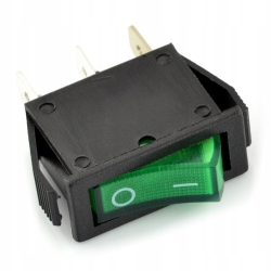 Przełącznik MK111 zielony 12V podświetlany 1329#