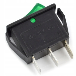 Przełącznik MK111 zielony 12V podświetlany 1329#