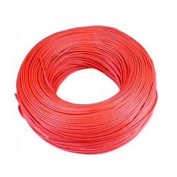 Przewód silikonowy 0.5mm2 AWG20 czerwony 100m (013112-AK)
