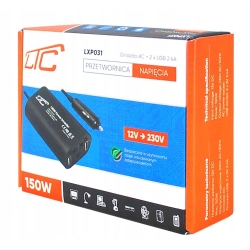 Przetwornica 12V/230V 150W LTC + 2 x USB 2.4A