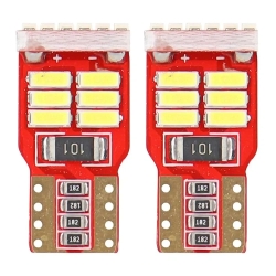 Żarówki LED CANBUS 18SMD 4014 T10e W5W White 12V AMIO-01286 2szt