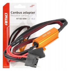 Filtr Rezystor opornik CANBUS do żarówek LED 6 OM 50W H7 AMIO-04089