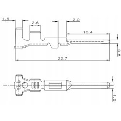 KOŃCÓWKA KONEKTOR PIN MĘSKI 1.5 SUPERSEAL 10szt.