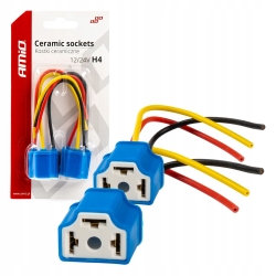 AMiO GNIAZDO WTYCZKA KOSTKA CERAMICZNA H4 12/24V 2szt