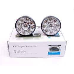 Okrągłe światła do jazdy dziennej LED lampy E4 70mm (IN387)