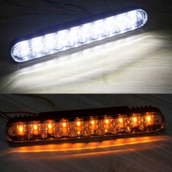 Światła LED do jazdy dziennej E4 RL 400lm DRL Z KIERUNKOWSKAZEM (IN389)