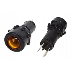 Lampka kontrolna diodowa LED 12V okrągła żółta pomarańczowa L1065-1