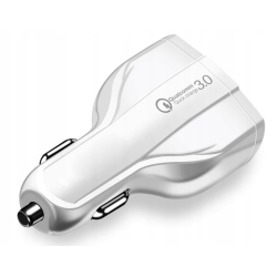 Szybka ładowarka samochodowa 2x USB 1x Type-C Quick Charge 3.0 (IN394)
