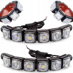 UNIWERSALNE ŚWIATŁA DRL DO JAZDY DZIENNEJ 2x 6 LED ELASTYCZNE FLEX (IN406)