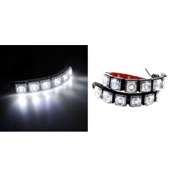 UNIWERSALNE ŚWIATŁA DRL DO JAZDY DZIENNEJ 2x 6 LED ELASTYCZNE FLEX (IN406)