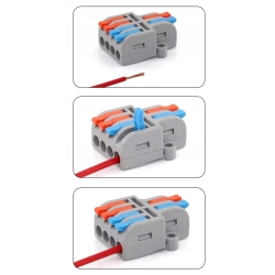 Zestaw 22 Dwustronnych Rozgałęźników Elektrycznych Push-In kabla przewodu