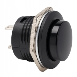 Przełącznik Przycisk Chwilowy R13-507 Czarny 250V-3A 16mm Okrągły