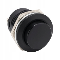 Przełącznik Przycisk Chwilowy R13-507 Czarny 250V-3A 16mm Okrągły