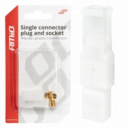 Wtyczka gniazdo kostka złącze elektryczne 1 PIN + konektory AMIO-03511