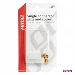 Wtyczka gniazdo kostka złącze elektryczne 1 PIN + konektory AMIO-03511