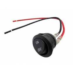 Przełącznik SMRS101 6A 250V okrągły ON-OFF d20 z przewodami (013841-AK)