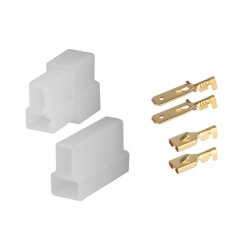 Wtyczka gniazdo kostka złącze elektryczne 2 PIN + konektory AMIO-03512