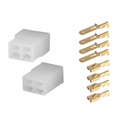 Wtyczka gniazdo kostka złącze elektryczne 4 PIN + konektory AMIO-03514