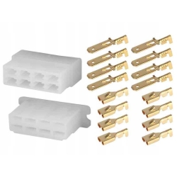 Wtyczka gniazdo kostka złącze elektryczne 8 PIN + konektory AMIO-03516