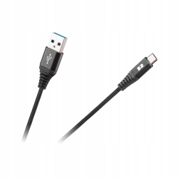 Kabel Rebel USB - USB typ C 2m czarny