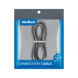 Kabel Rebel USB - USB typ C 2m czarny