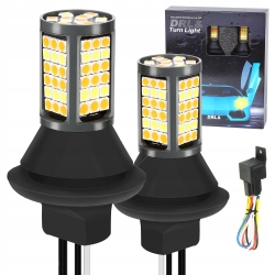 2w1 Światła LED DZIENNE i KIERUNKOWSKAZY DRL W21W (IN401)