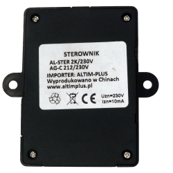 Sterownik włącznik radiolinia 2-kanałowa 230V 2 piloty (AL012)