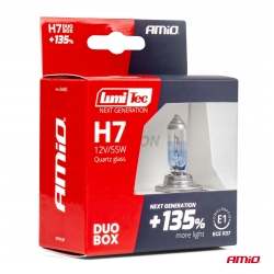 Żarówki halogenowe H7 12V 55W LumiTec NEXT GENERATION +135% DUO AMIO-04405
