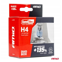 Żarówki halogenowe H4 12V 60/55W LumiTec NEXT GENERATION +135% AMIO-04404