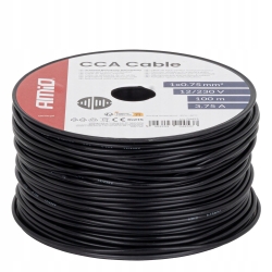 Przewód elektryczny jednożyłowy czarny CCA 1x0.75mm2 100m 3.75A 12/230V