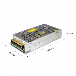 Zasilacz do LED 12V 200W 16A modułowy mocny 3119LV