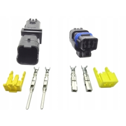ZŁĄCZE SICMA 2PIN KOMPLET MĘSKIE+ ŻEŃSKIE WTYK-GNIAZDO 013450