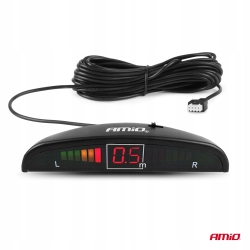 Zestaw czujników parkowania cofania LED 4 sensory czarne wewnętrzne 16,5 mm
