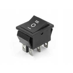 Przełącznik RS203-6C3Bl 15A 250V podwójny ON-OFF-ON czarny