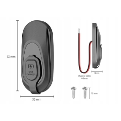 LXG559 Ładowarka montażowa USB-A + USB-C do jachtu łodzi samochodu 12V 24V