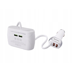 WAYME Rozgałęziacz zapalniczki 12/24V potrójny z włącznikami + 2x USB QC3.0