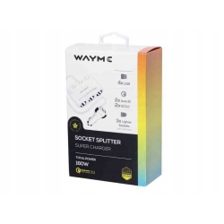 WAYME Rozgałęziacz zapalniczki 12/24V potrójny z włącznikami + 2x USB QC3.0