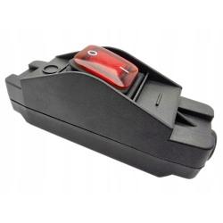 Przełącznik KCD4-R 16A 250V podwójny ON-OFF czerwony w obudowie