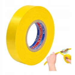 Taśma Izolacyjna Żółta Mocna 16mmx30m PVC Wodoodporna