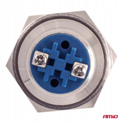 Włącznik przełącznik płaski okrągły stalowy ON/OFF 19mm 5A 12V 230V AMIO