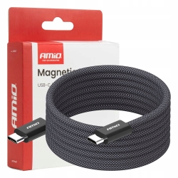 Kabel USB magnetyczny USB-C – USB-C 60W 200cm AMIO-04841