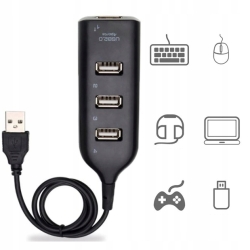 HUB USB 2.0 Rozdzielacz na 4 porty USB 480 Mb/s (IN415)