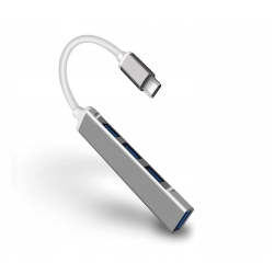 Rozdzielacz USB-C na 4x USB-A adapter, rozgałęźnik typ C 4w1 (IN416)