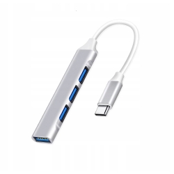 Rozdzielacz USB-C na 4x USB-A adapter, rozgałęźnik typ C 4w1 (IN416)