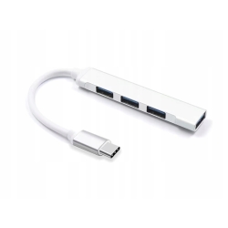 Rozdzielacz USB-C na 4x USB-A adapter, rozgałęźnik typ C 4w1 (IN416)