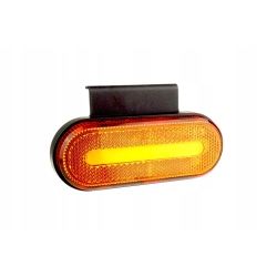 Lampa lampka obrysowa LED OM-01-O owalna pomarańczowa AMIO-02374